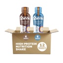 OWYN Sólo lo que necesita Alta Proteína Planta Basada Completa Afeitado de Nutrición, Chocolate y Vainilla Variedad Pack, 12 Fl Oz (12 Pack)