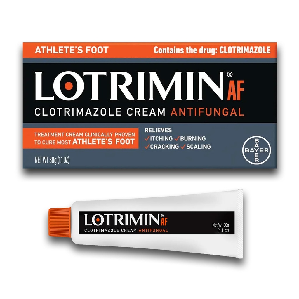 Lotrimin AF Cream: Athlete's Foot 1% Clotrimazole Antifungal Treatment, clínicamente probado eficaz, 1.1 Ounce (Nuevo look)
