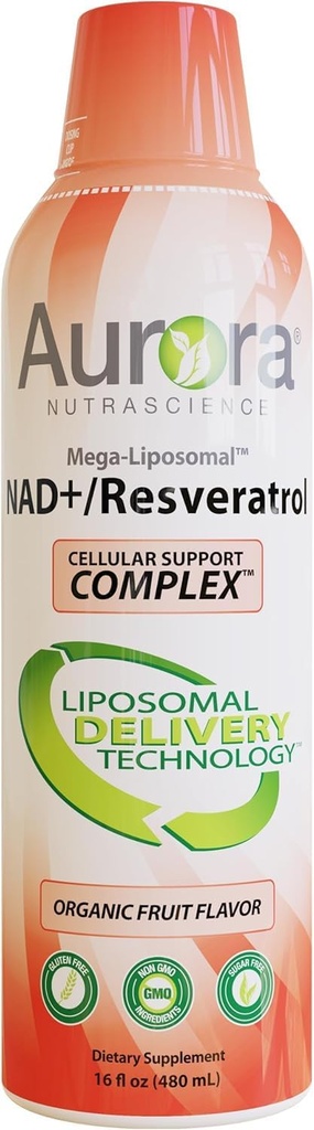 Vida Lifescience Liposomal NAD+ Liquid Supplement with Resveratrol – 32 Servings – Supports Cellular Energy & Metabolic Function – Vegan, Gluten-Free, Non-GMO