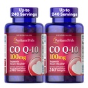 Coenzima del orgullo de Puritan CoQ10 100mg, Suplemento dietético para la salud del corazón, presión arterial, salud del Gum oral y apoyo al envejecimiento saludable, 240 Softgels de liberación rápida, 2-Pack