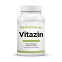 Herbsforever Vitazin Capsules Ayurvedic Herbal Supplement Supports Energy & Performance Provides Physical and Mental Strength 90 Vege Capsules 800 Mg Each