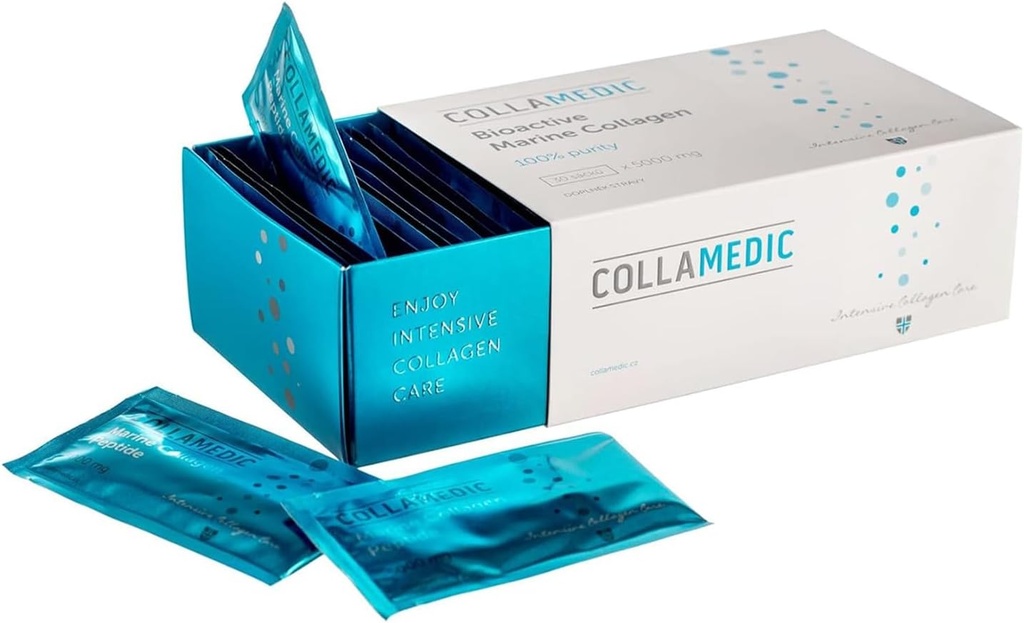 Colágeno marino hidroactivo puramente silvestre - Suplemento natural de proteínas para la piel, el pelo, las uñas - Fórmula anti-vejez, no GMO, sin gluten, fuente de 1 mes, 5000 mg, 30 Sachets