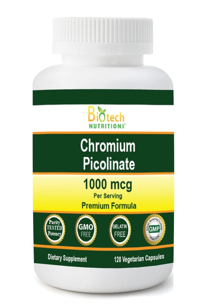 Chromium Picolinate 1000 MCG Sirviendo 120 cápsulas vegetales
