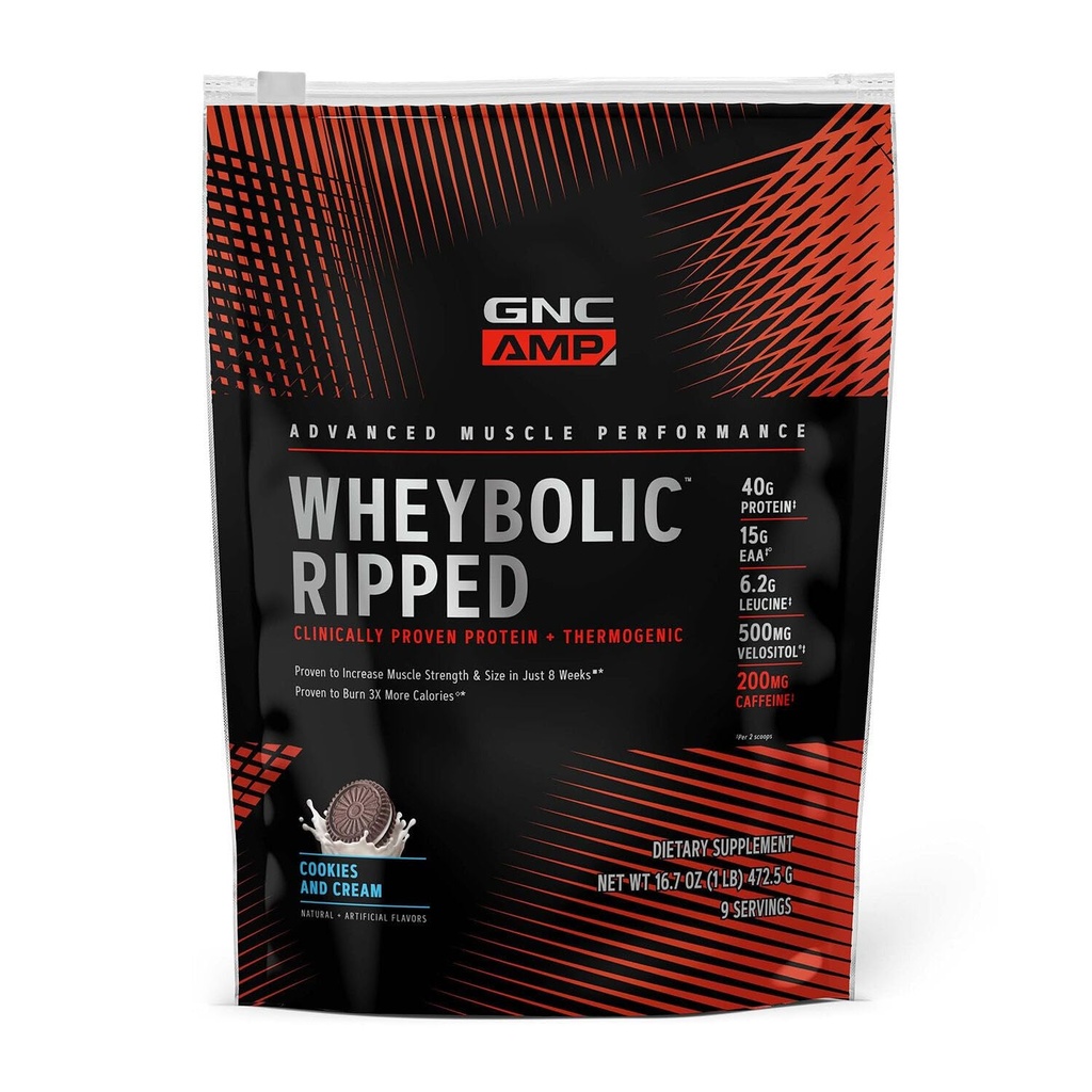 GNC AMP Wheybolic Ripped - Cookies y Crema (9 Servimientos)