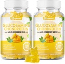 Glucosamina libre de azúcar Gummies de condroitina, fuerza extra 1500mg Glucosamina con condroitina MSM " Elderberry " Turmeric, suplemento de apoyo conjunto para hombres " mujeres mueven la salud conjunta gratuita
