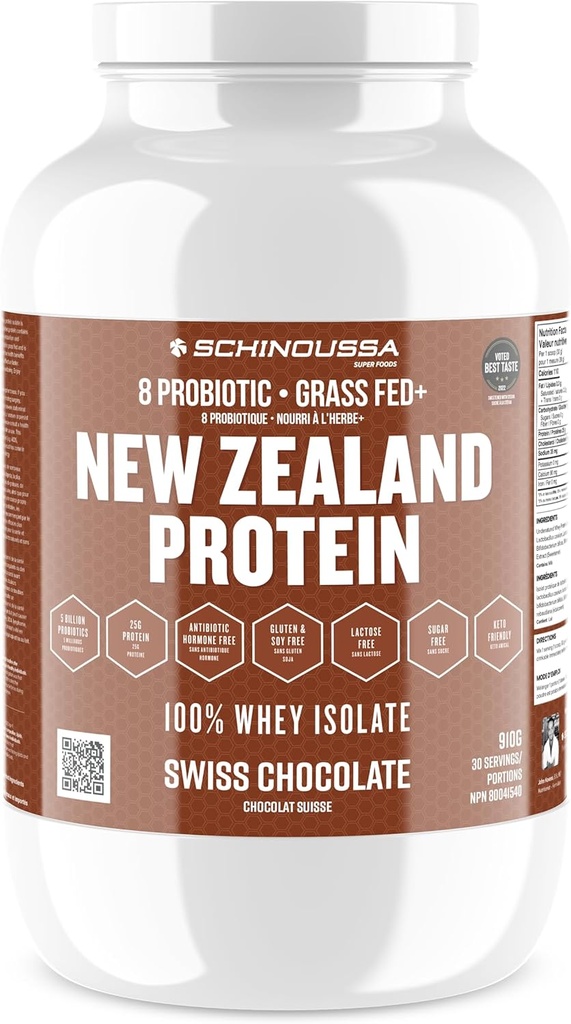 Super Foods New Zealand WHEY Protein Isolate | 25-28G Protein | 0G of Sugar | 1G of Carbs | 110-112 Calories (Swiss Chocolate, 2 LB)