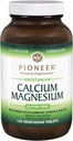 Pioneer Cal Mag &amp; Vitamina D TENIDO Calcio &amp; Magnesio Suplemento para Adultos TENIDO Alta Absorción TEN Gluten Verificado Libre TEN 120 Tablas Vegetarianas