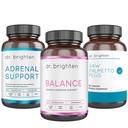 Dr. Brighten PCOS Basic Kit - Equilibrio de hormonas femeninas, soporte arenal y Saw Palmetto Plus