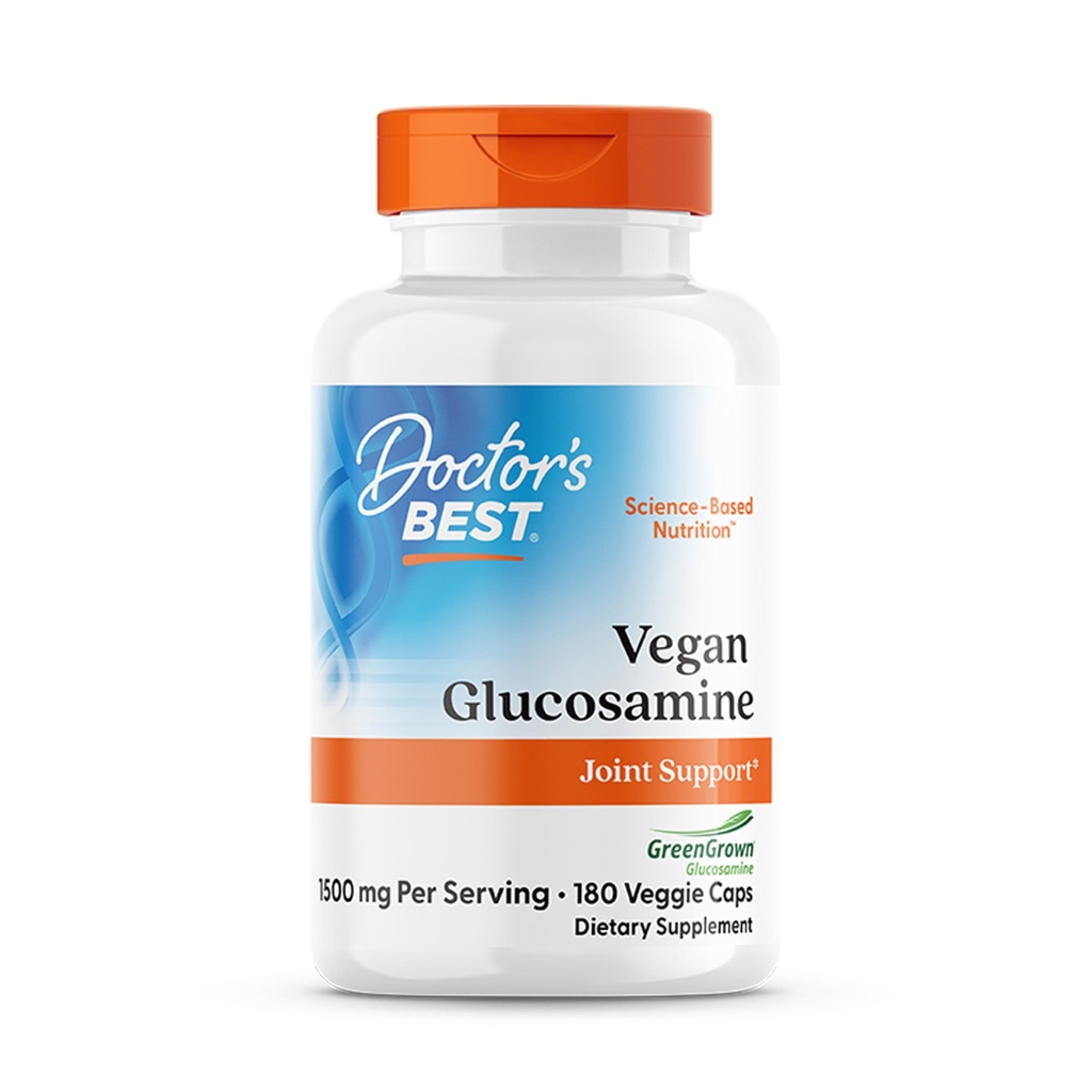 El mejor sulfato de Glucosamina vegano del doctor, soporte conjunto, no GMO, Vegan, Gluten Free, Soy Free, 750 mg 180 Veggie Caps