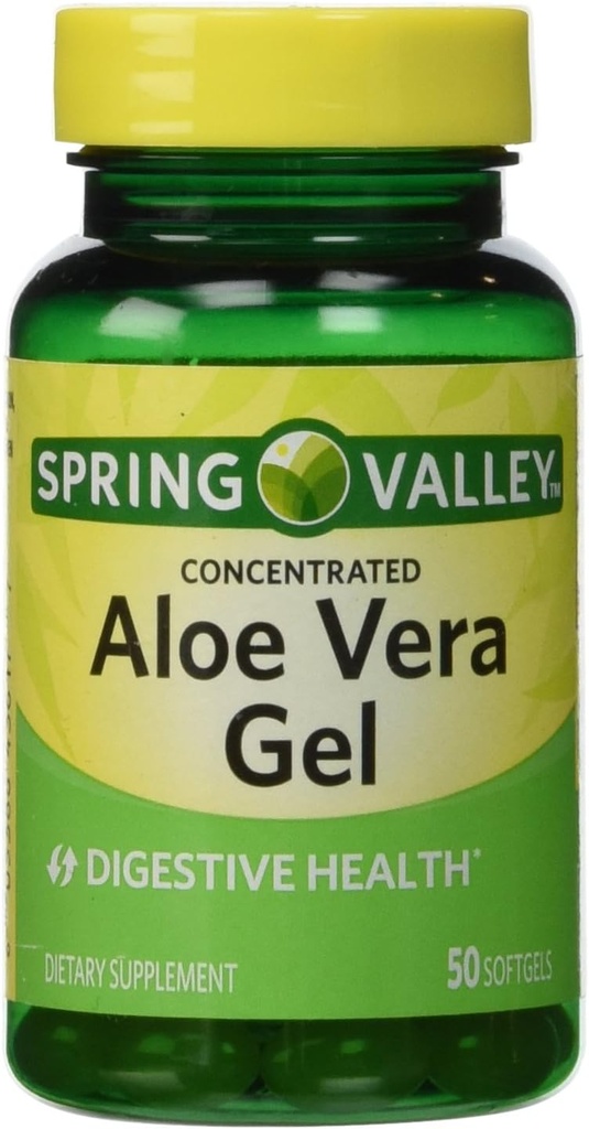 Aloe Vera Gel 25 mg, Extracto concentrado, 50 Softgels