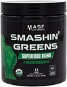 MASF Smashin' Greens Superfood Blend NSF Sport, Super Greens Digestive Health, Spirulina, Clorella, Bloat Relief, 8.47 Ounce (Pack of 1)