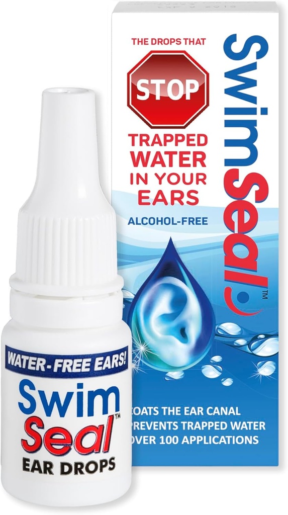 SwimSeal™ All Natural Swimmer's Ear Drops for Daily Use Rather Than Alcohol Drops or Earplugs. The Solution for Your Ears for All Water Exposure for All Ages.