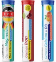 T clD German Mineral Plus Package 60 Servings - Vegan, Zero Sugar - Bebidas Tablas efervescentes - Hierro, Calcio, Magnesium Pharma - Made in Germany