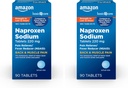 Cuidado básico Volver y dolor muscular, tablas de sodio Naproxen 220 mg, alivio de dolor y reducción de fiebre, para dolor de espalda, dolores musculares, dolor menor de artritis, dolor de cabeza y más, 90 Cuenta (Pack of 2)