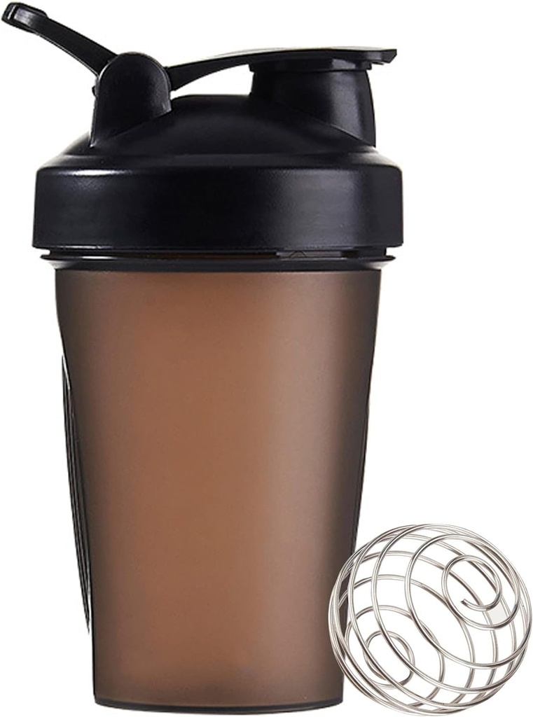 Botella de Shaker 12oz Botella de plástico Protein para el entrenamiento Pre &amp; Post con almacenamiento de caja Twist y Lock Protein, Botella de fitness portátil para atletas de fitness (negro, 12 oz)