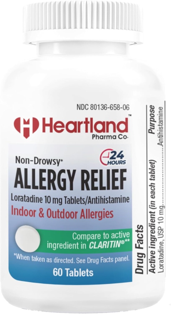 Loratadine 10mg ← Alivio de la Alergia Tablets ← Non Drowsy ← 24 horas de alivio para las alergias al aire libre en interiores