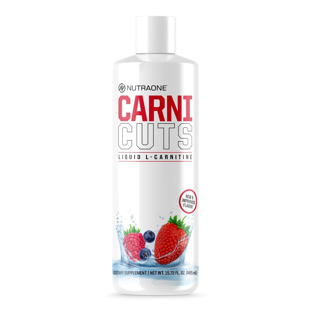 NutraOne Carnicuts L-Carnitine Liquid Supplement Stimulant Free* (Berry Blast - 32 Servings)