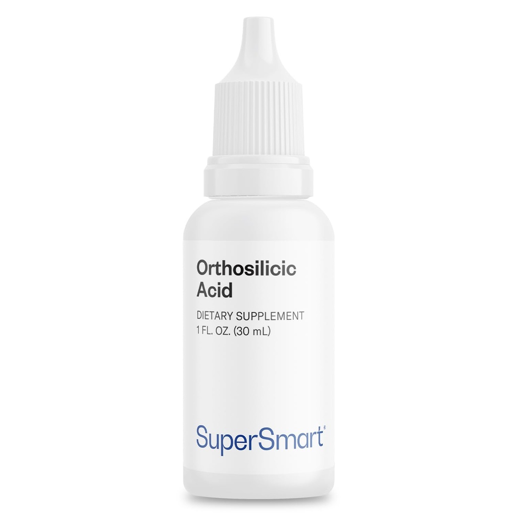 Supersmart - Ácido orthosilico (Fórmula avanzada) - Suplemento de silicona - con MSM, Choline, Carnitina, Boron, Minerales latitud No GMO &amp; Gluten Gratis - 30 ml