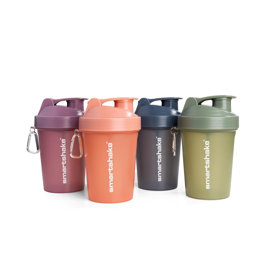 Smartshake Protein Shaker Bottle for Protein Mixes - 4 Pack - 13.5 oz Silencio Leak Proof Shaker Cups for Protein Shakes ← Blender Bottle Shaker ← Protein Shaker Bottle Pack ← BPA Free Shaker – Multicolor