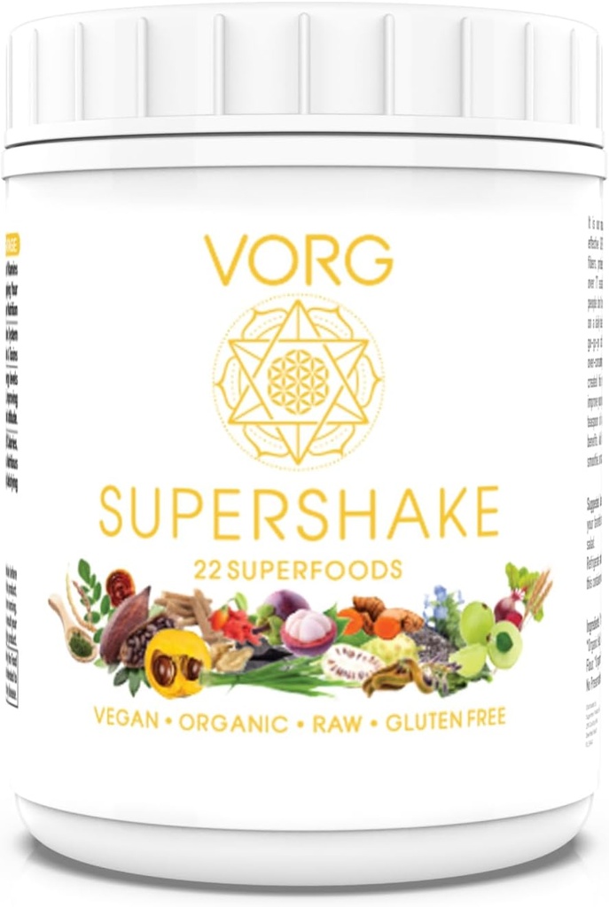 VORG SuperShake - The Ultimate Superfood Mix, Nourish with 22 Powerful Superfoods. Mejora el cabello, la piel, el sistema inmunitario, la digestión y la función mitocondrial – 158 Servimientos