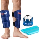Shin Splint Relief: Hot < Cold Packs, Cryoball &amp; Stretch Bands for Shin Splints ← Terapia caliente > fría para Leg Pain Relief ← por Magic Gel