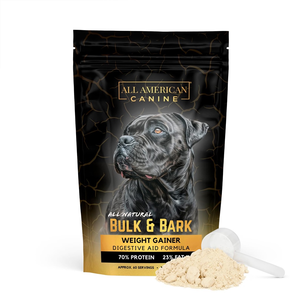 Ganador de peso para perros + ayuda digestiva Fórmula, suplemento de salud natural comida topper, suplementos de ganancia de peso para perros, &amp; Dog Muscle Builder - 60 piezas