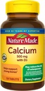 Nature Made Calcio 500 mg con vitamina D3, Suplemento dietético para el soporte de huesos, 130 Tabletas