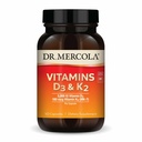 Dr. Mercola Vitamins D3 & K2 - Supports Immune, Brain, Cardiovascular, Respiratory & Bone Health - GMO-Free, Gluten-Free & Soy-Free - 90 Capsules (90 Servings)