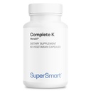 Supersmart - Complete K - with K1, K2 (MK4 + MK7) - Full Spectrum Vitamin K Supplement ← Non-GMO &amp; Gluten Free - 60 cápsulas vegetarianas
