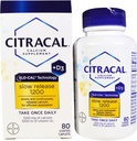 Citracal Calcium Slow Release 1200 + D3 Supplement Coated Caplets - 80 ct, Pack of 3