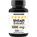 MONOHERB Shilajit Extracto 1000 mg - 120 cápsulas vegetarianas