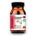 Cápsulas de Ashwagandha & Shatavari (60 Cápsulas de Veg, hierbas rejuvenecedoras, apoyo energético, suplemento ayurvédico, Vegan, Herbal, All Natural, Made in UK)