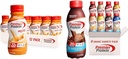 Premier Protein Shake MINIs Caramel 22g Protein 120 Calorie Pack of 12 &amp; Protein Shake 8 Flavor Variety Pack 30g Protein 24 Vitaminas & Minerales