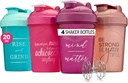GOMOYO [4-Pack] 20 oz Protein Shaker Bottles  Copas de Shaker para Protein Shakes ← Pequeño Blender Shaker Bottle Set