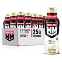 Muscle Milk Genuine Protein Shake, Vanilla Creme, 11.16 Fl Oz Bottle, 12 Pack, 25g Protein, Zero Sugar, Calcio, Vitaminas A, C &amp; D, 5g Fiber, Energizing Snack, Workout Recovery, Packaging May Vary