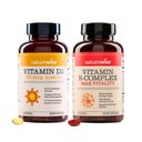 NatureWise Vitamina D3 2000iu 360 Conde y Complejo de Vitamina B 150 Softgels - Función muscular saludable, Soporte inmunitario, Energía celular, Claridad mental