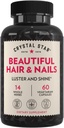 Crystal Star Beautiful Hair & Nail Supplement (60 Capsules) – Herbal Supplement Supports Thicker Stronger Hair & Nails – Horsetail, Nettle & Alfalfa – Non-GMO