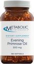 Mantenimiento metabólico Pasteles de aceite Primrose - 500 Milligrams, GLA prensado frío + LA (180 Softgels)