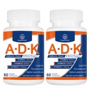 ADK Vitamin Supplement 20000 IU - High Potency Vitamins A, D3 and K1 for Heart, Bone Health and Immune Support Vitamin ADK 120 Capsules
