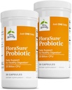 Terry Naturally FloraSure Probiotic - Digestion Supplement to Aid Against Occasional Bloating & Support Gas Relief - Gut Health Support with Bifidobacterium Bifidum - 30 Capsules (Pack of 2)