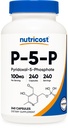 Nutricost P5P Vitamina B6 Suplemento 100mg, 240 cápsulas (Pyridoxal-5-Phosphate) - Vegetariano Amistad, No GMO, Gluten Gratis