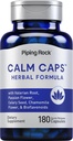 Piping Rock Calm Capsules  180 Pills ← Herbal Extract Blend Silencio con Chamomile, Valerian, y Passion Flower Silencio Non-GMO, Gluten Free Supplement