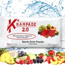 Krampade 2.0 2K: 50 mg Magnesium + 2000 mg Potassium Cramp Relief Electrolyte Drink Powder: Faster Recovery, Slower Fatigue, Optimized Hydration | 20 Single-Serving Packets (Fruit Punch)
