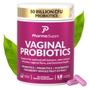Women’s Probiotic for Vaginal Health | 50 Billion CFU with Probiotics, Prebiotic, Postbiotics & Cranberry for pH Balance, UTI Support, Yeast, Gut Health, Odor, Dryness & Feminine Comfort
