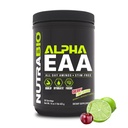 NutraBio Alpha EAA - Aminoácidos de todo el día para el crecimiento muscular y la hidratación - Aminoácidos esenciales con nootrópicos " Adaptógenos- Espectro completo EAA BCAA Polvo - 30 Servimientos - Cereza Lime Slush