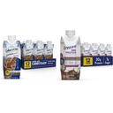 Glucerna Protein Smart Nutritional Shake &amp; Ensure Max Protein Nutrition Shake with 30g of Protein, 1g of Sugar, High Protein Shake, Milk Chocolate, 11 Fl Oz (Pack of 12), Liquid, Halal