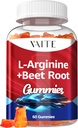 L Arginine Supplement Beet Root Gummies - Double Strength, Energy Boost, Circulation Support and Stamina, Organic Chewable Beets Supplements for Men and Women, Vegan Gummy, Non-GMO, Sugar-Free