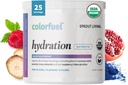 Sprout Living, Colorfuel Hydration Powder Drink Mix, Organic Superfoods + Adaptogens | Hydration & Recovery, Electrolytes, Himalayan Pink Salt, Blue Spirulina, Blue Raspberry Flavor (25 Servings)