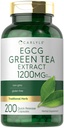 Carlyle EGCG Green Tea Extract Supplement TEN 1200mg TEN 200 Capsules ← Non-GMO y Gluten Free