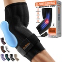 DR. BRACE® Elite Elbow Brace Support, Breathable Elbow Compression Sleeve with Gel Pad for Golfer's, Tennis Elbow " Tendonitis Treatment " Pain Relief 2024 (Black, Large)